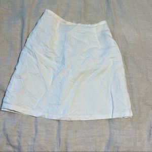 Linen preppy white xs skirt